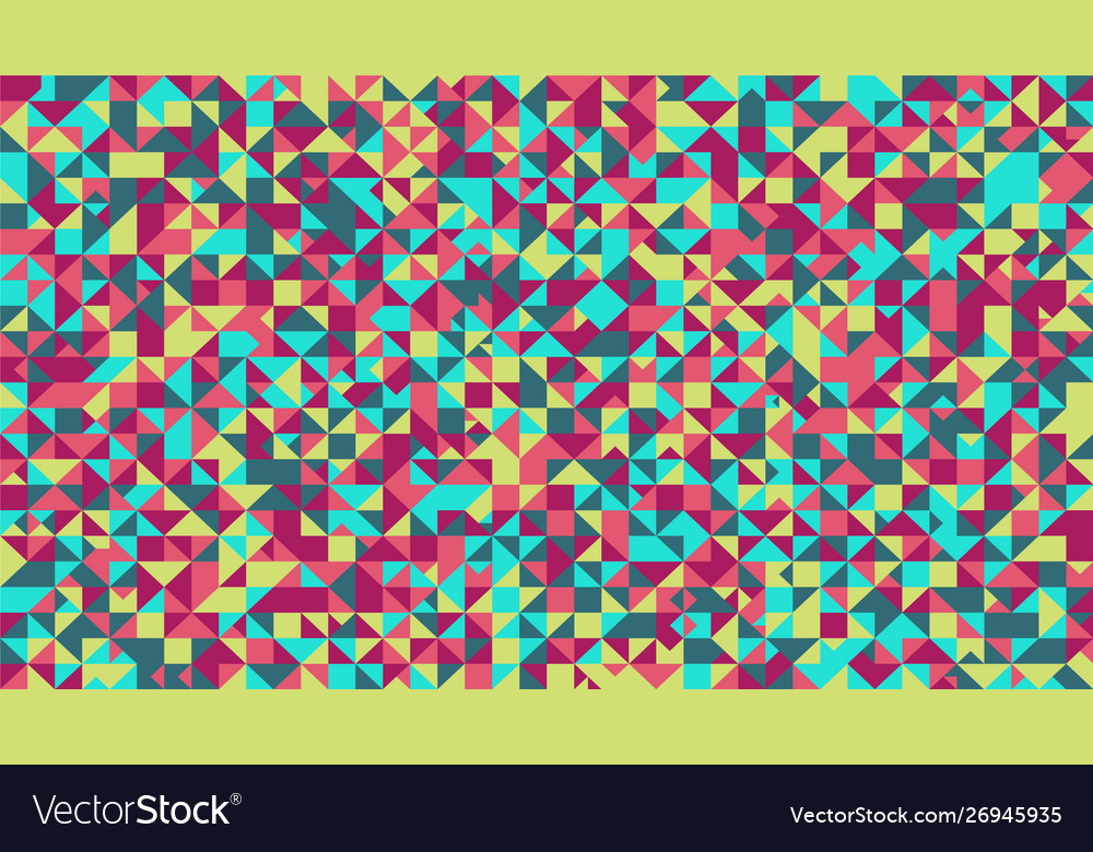 Abstract multicolored triangle mosaic pattern