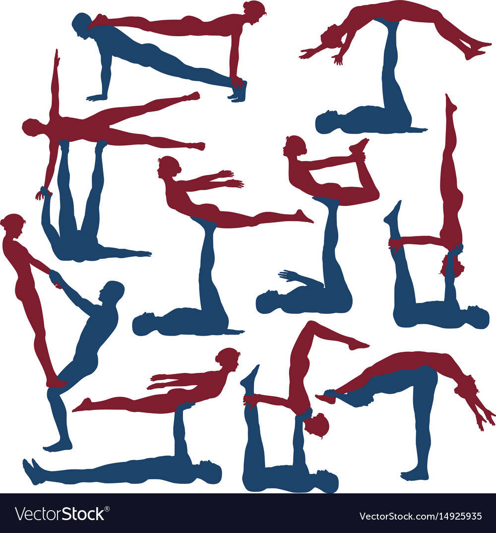 Acroyoga Silhouettes