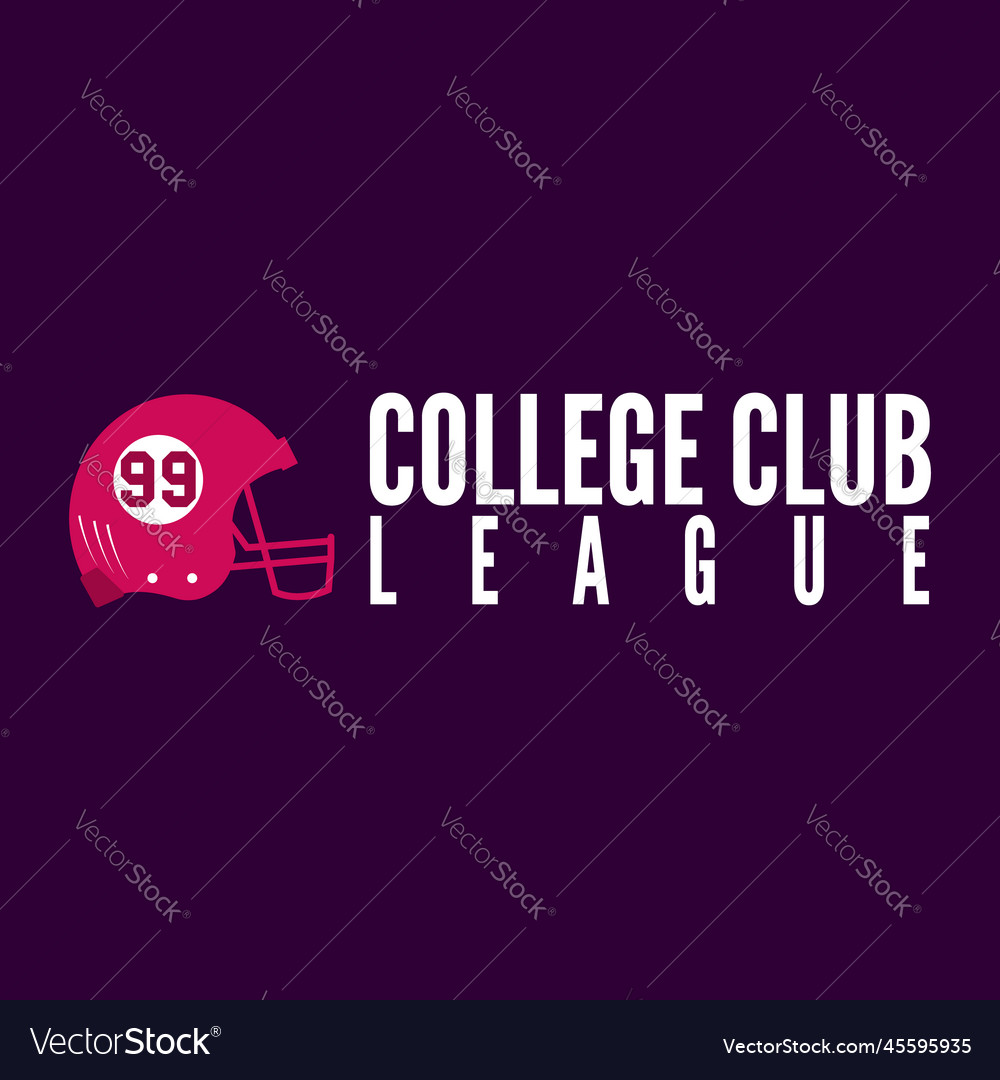 American football logo template-college club Vector Image