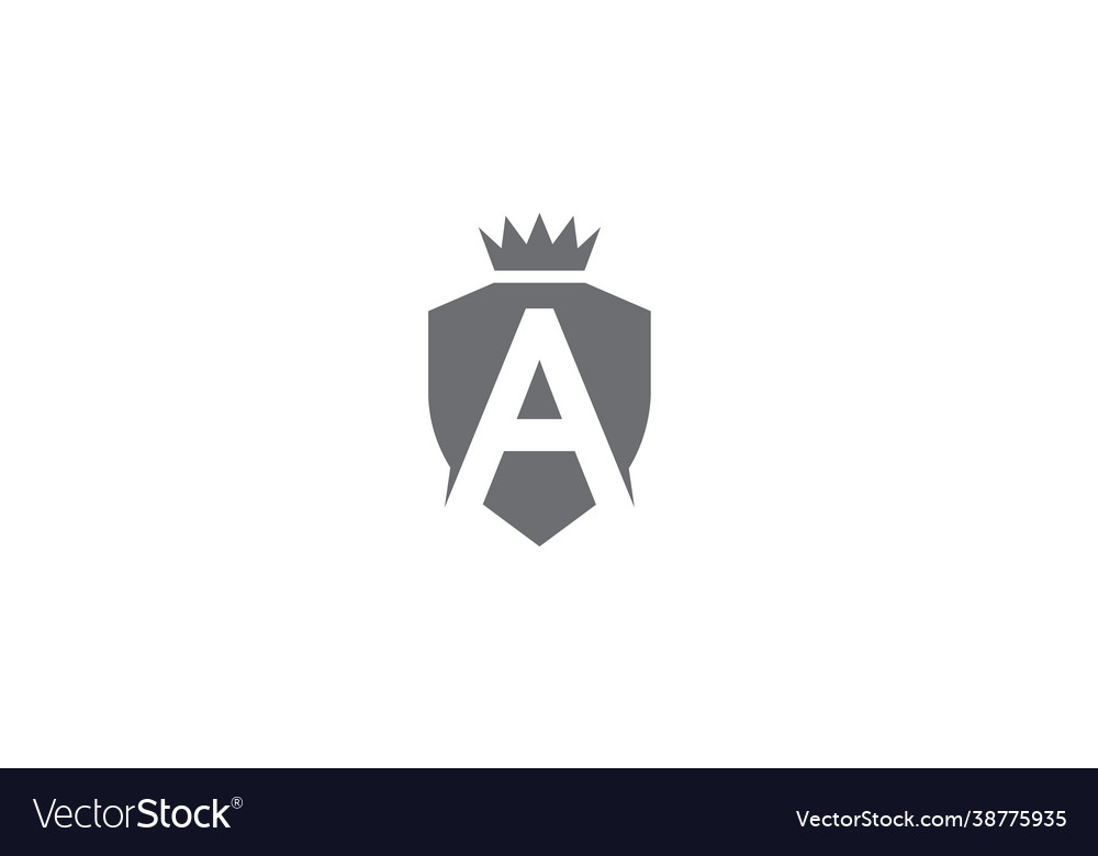 Creative shield letter a logo design symbol Vector Image