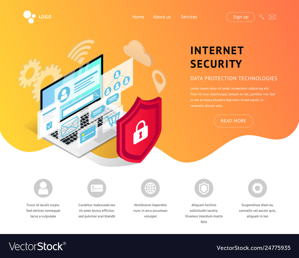 Data protection landing page orange