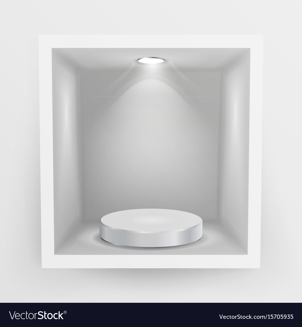 Empty niche clean shelf