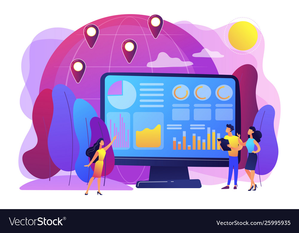 Environment data analytics concept Royalty Free Vector Image