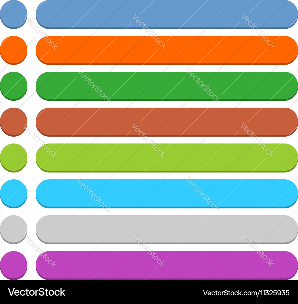Flat blank icon empty internet color button Vector Image