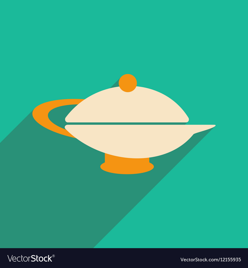 Flat with shadow icon and mobile application