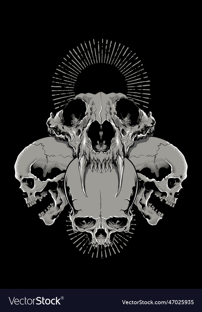 Head skulls artwork