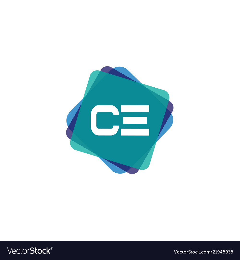 Initial letter ce logo template design