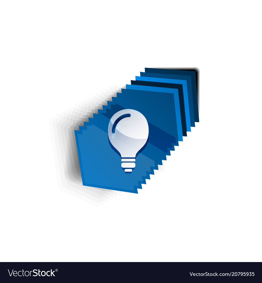Light bulb new idea concept web button vector image Light bulb new idea concept web button