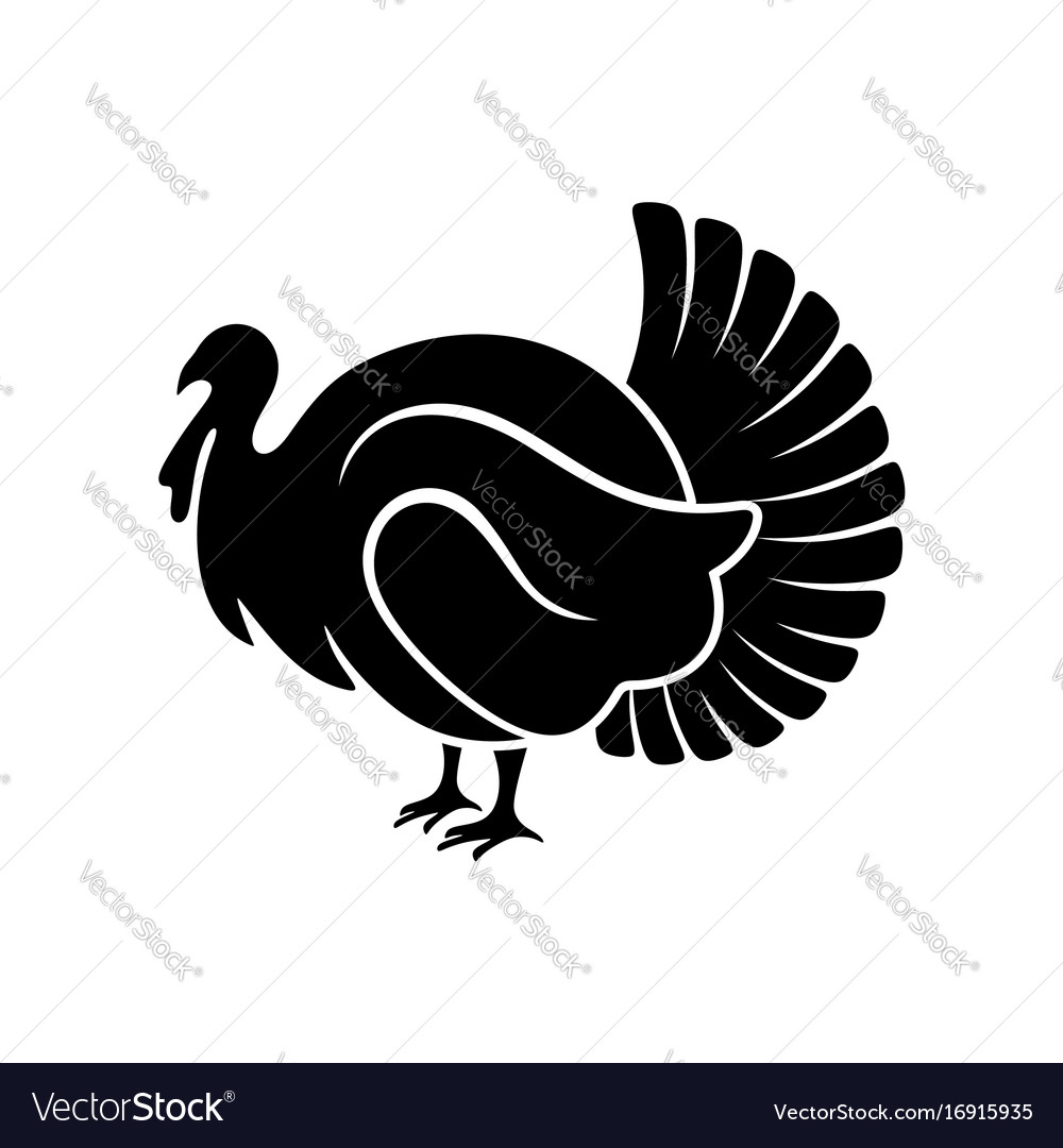 logo-and-symbol-of-a-turkey-for-thanksgiving-vector-image