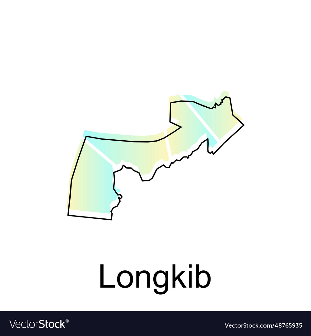 Map city of longkib design world Royalty Free Vector Image