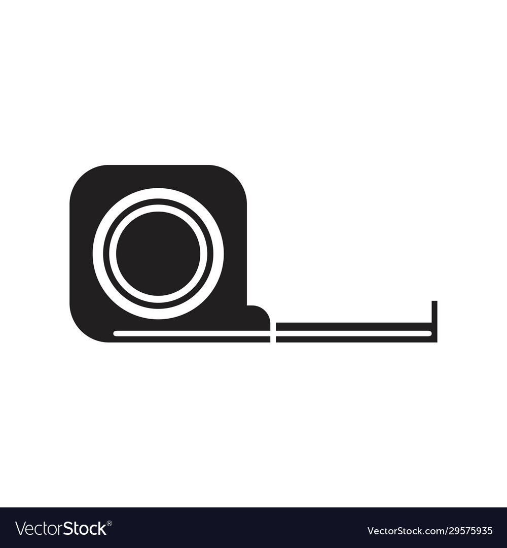 Measuring tape icon for graphic and web design vector image Measuring tape icon for graphic and web design