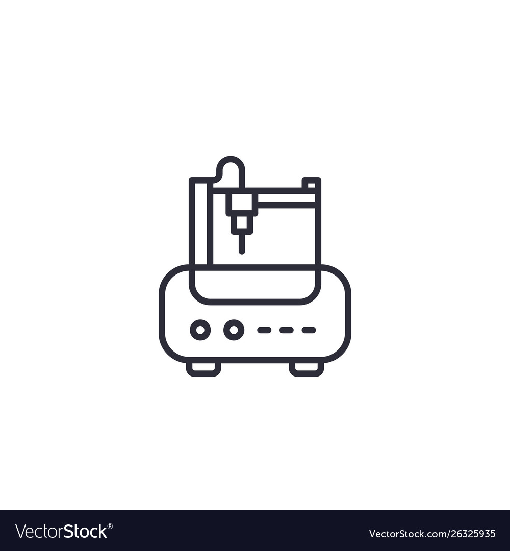 Milling machine cnc line icon