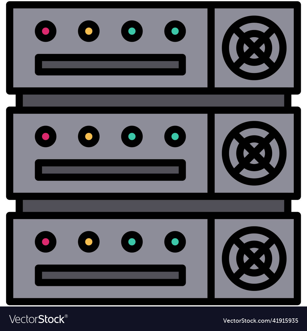 Mining rack icon blockchain related
