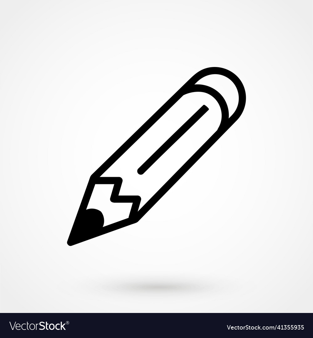 Pencil - icon in black on a white background