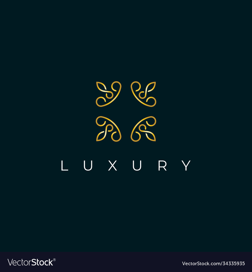 Premium abstract monogram logo Royalty Free Vector Image