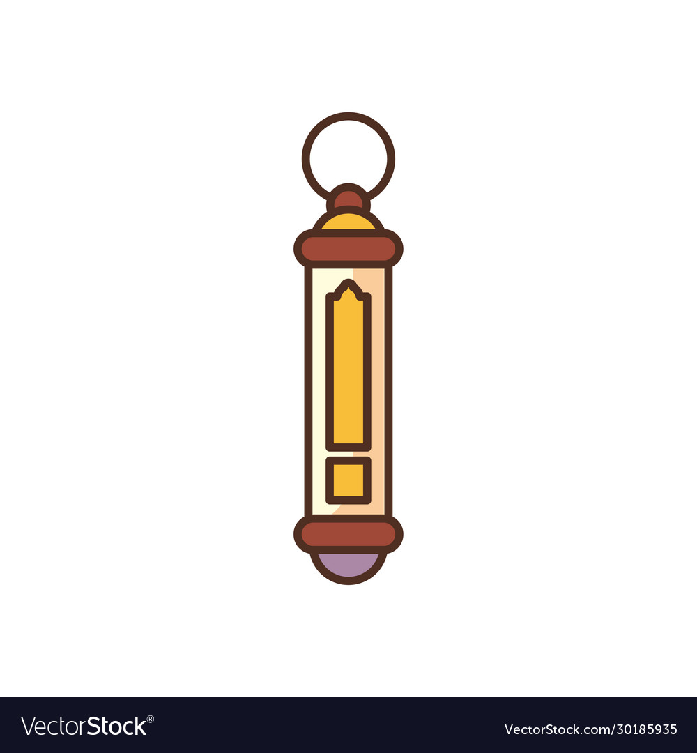 Ramadan lantern fill style icon design