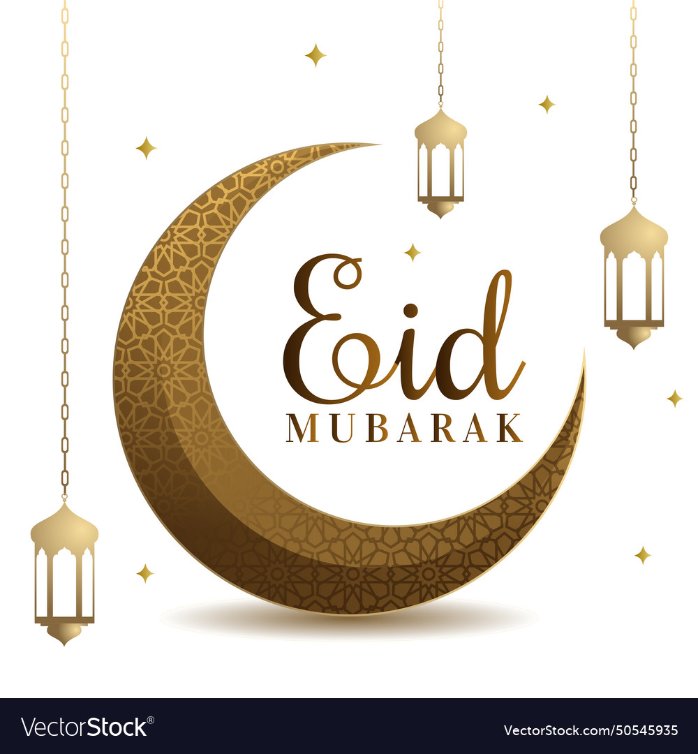 Ramzan mubarak greeting with islamic design Vector Image