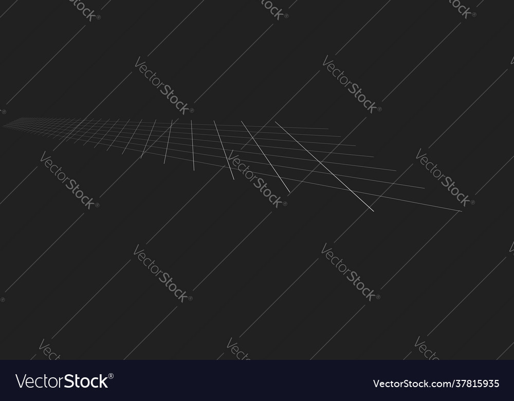 Tilted skew 3d grid mesh vector image Tilted skew 3d grid mesh