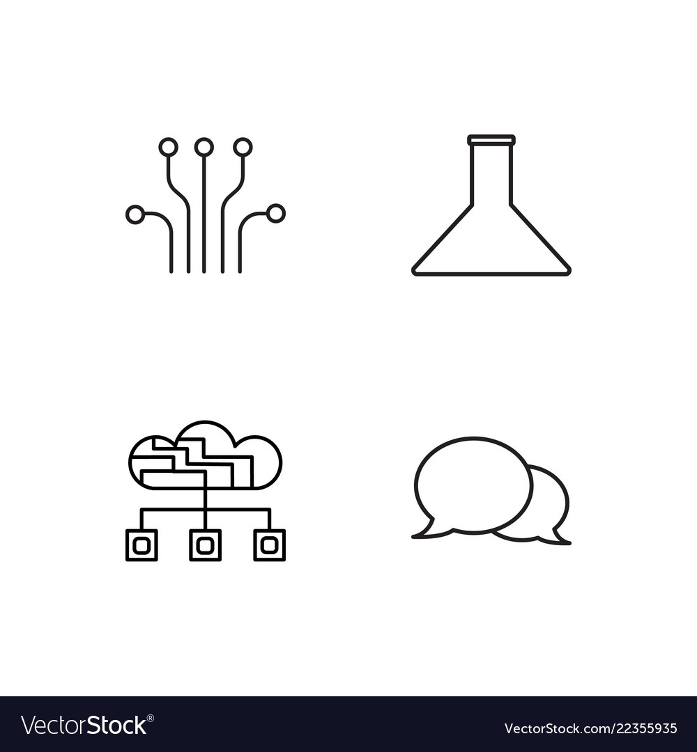Web simple outlined icons set