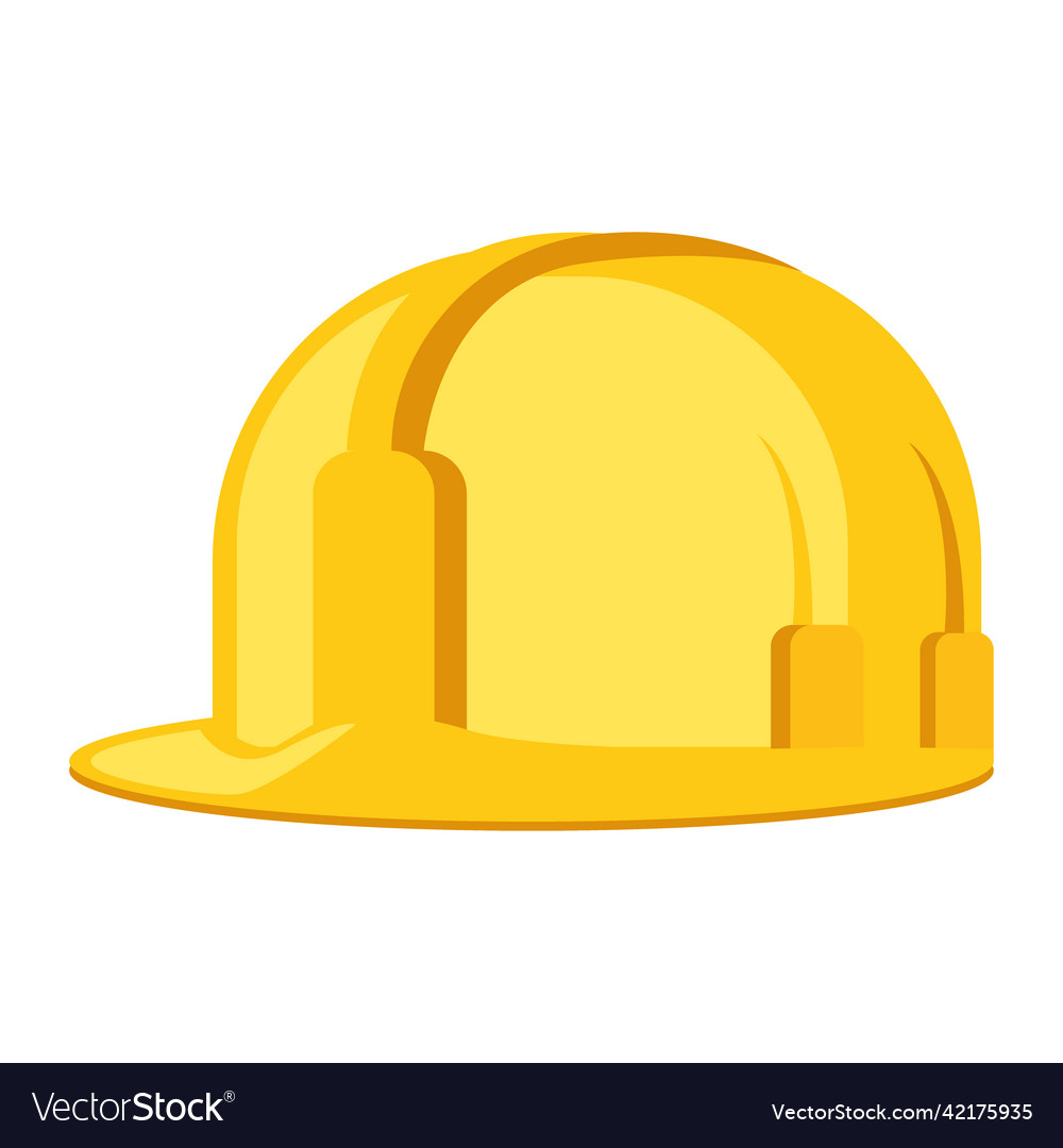 Yellow safety helmet Royalty Free Vector Image