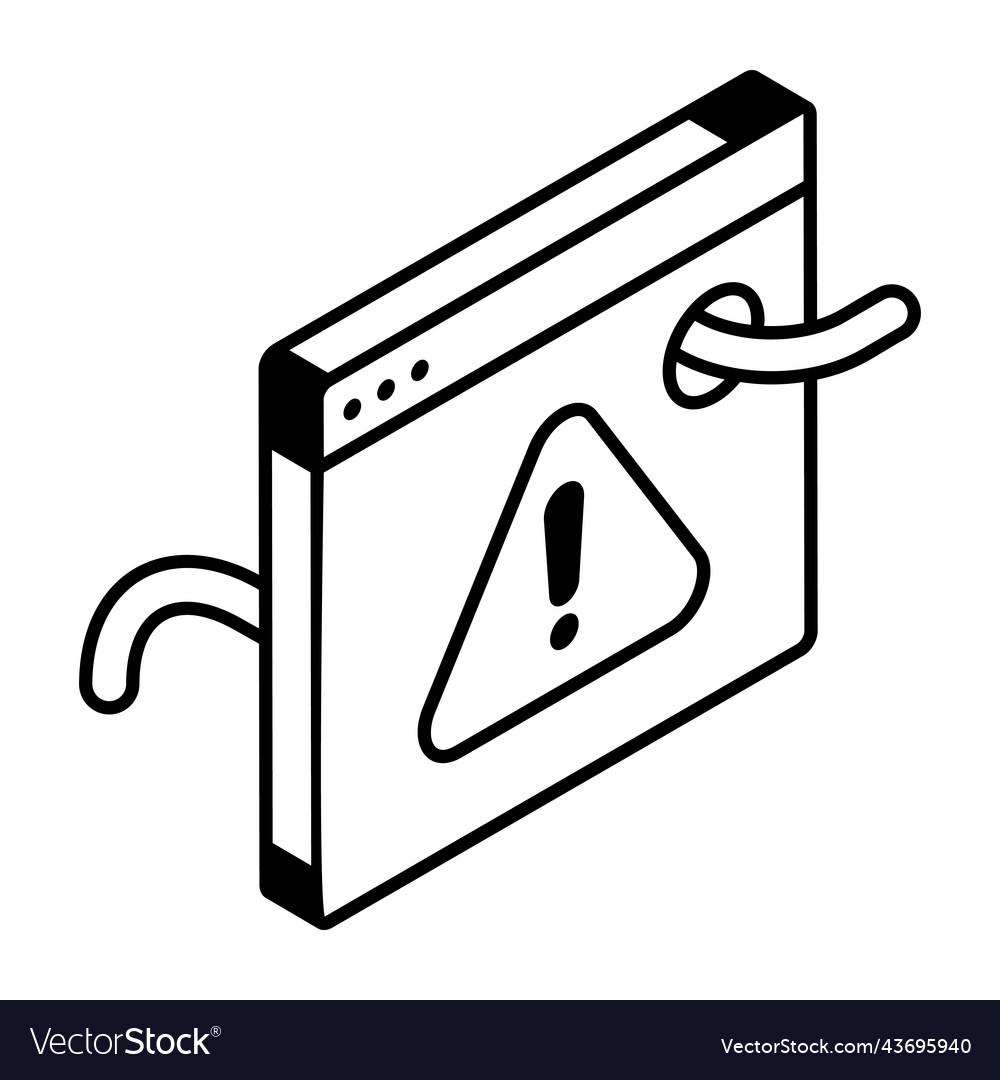 A web warning line icon design