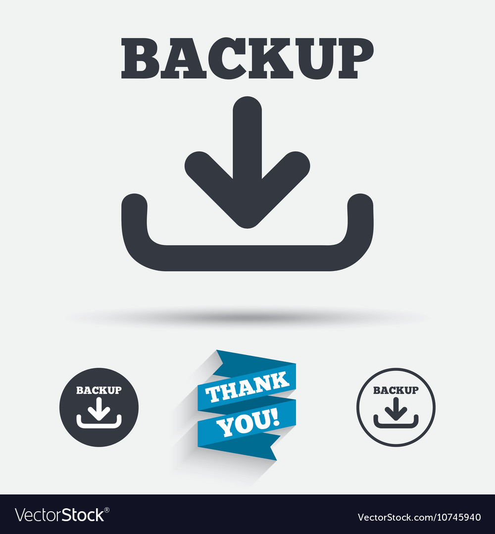 Backup date sign icon storage symbol