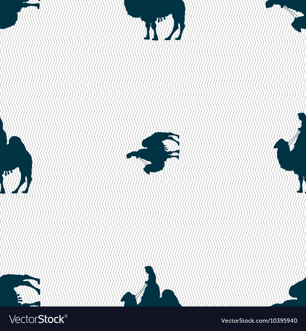 Camel sign seamless pattern with geometric texture
