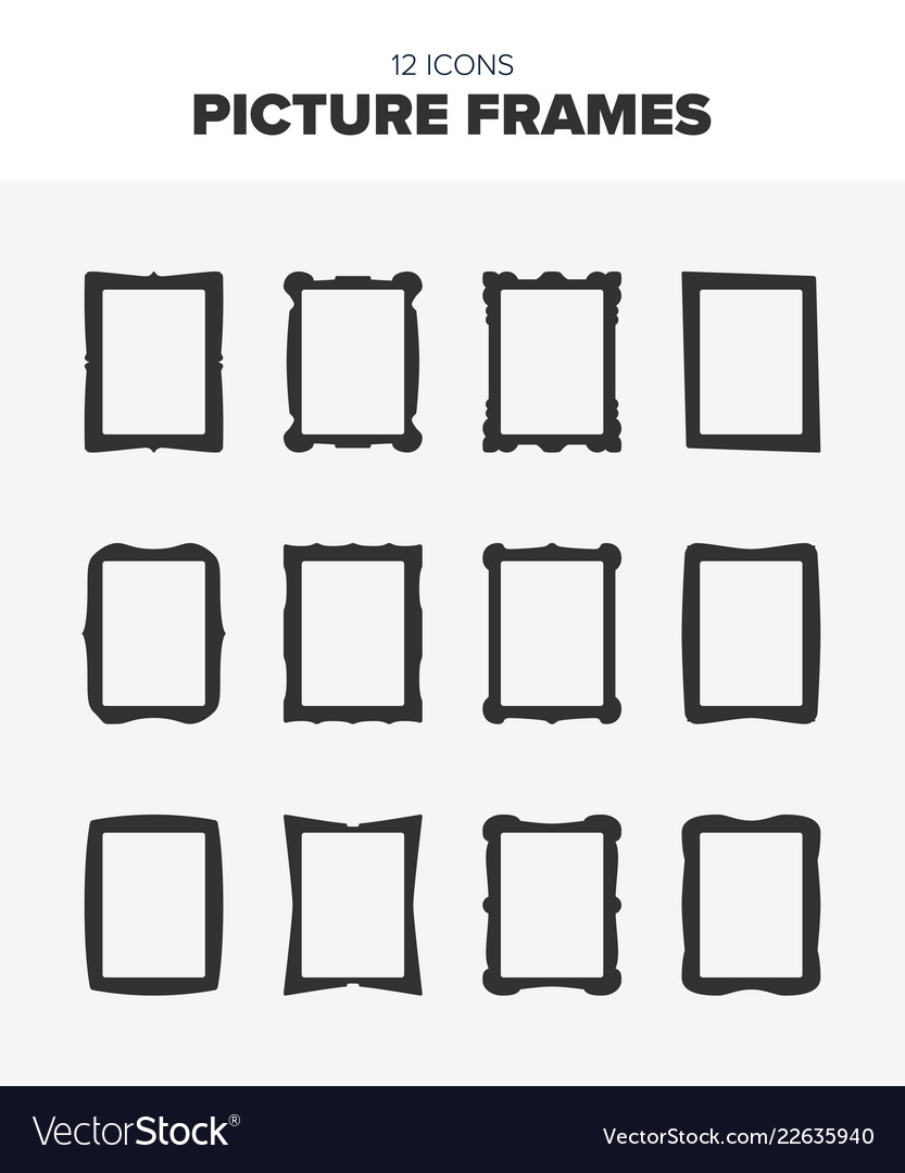 Collection Of 12 Picture Frame Royalty Free Vector Image Picture Frame Royalty Free Vector Image