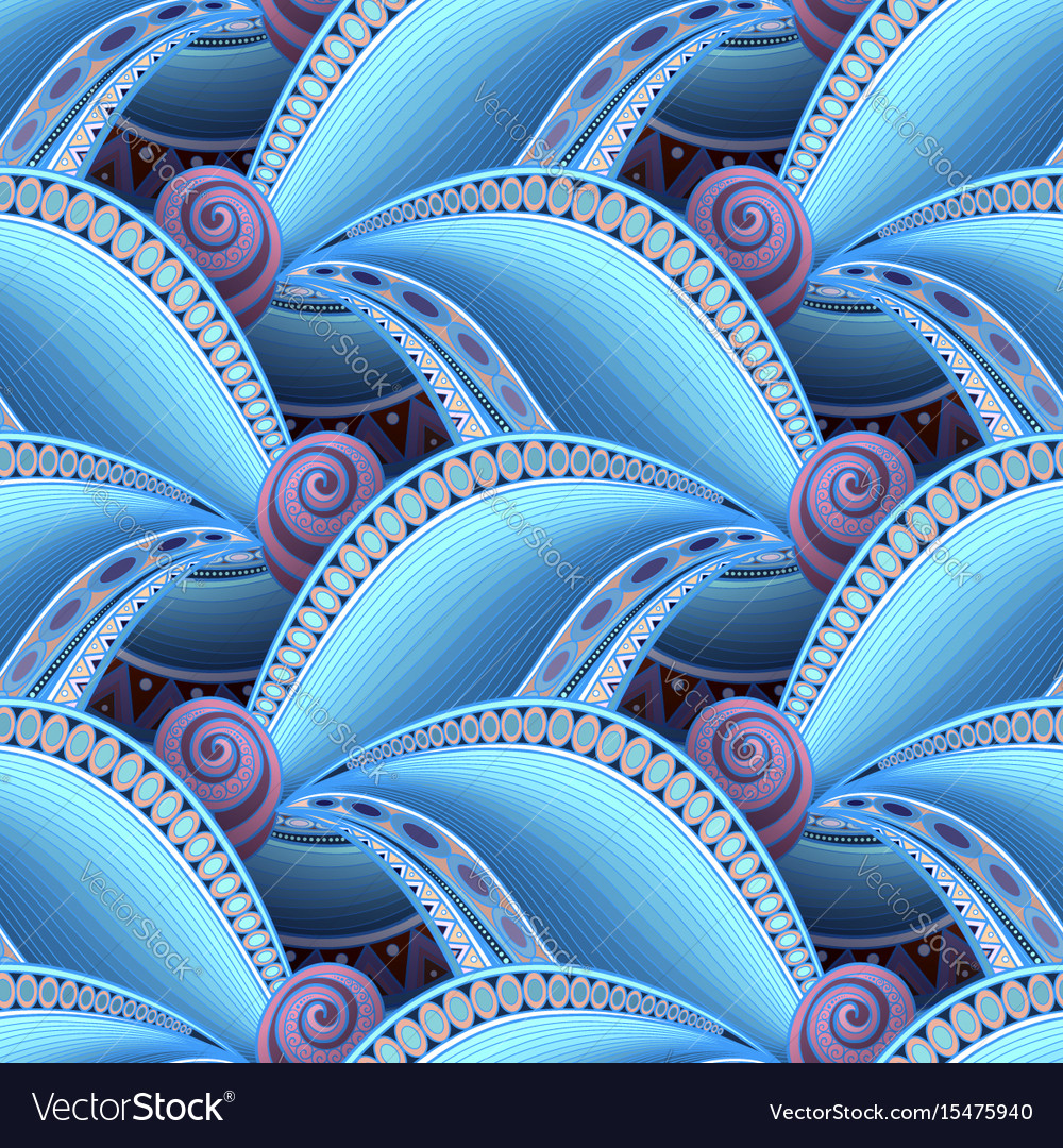 Colorful Wave Paisley Pattern