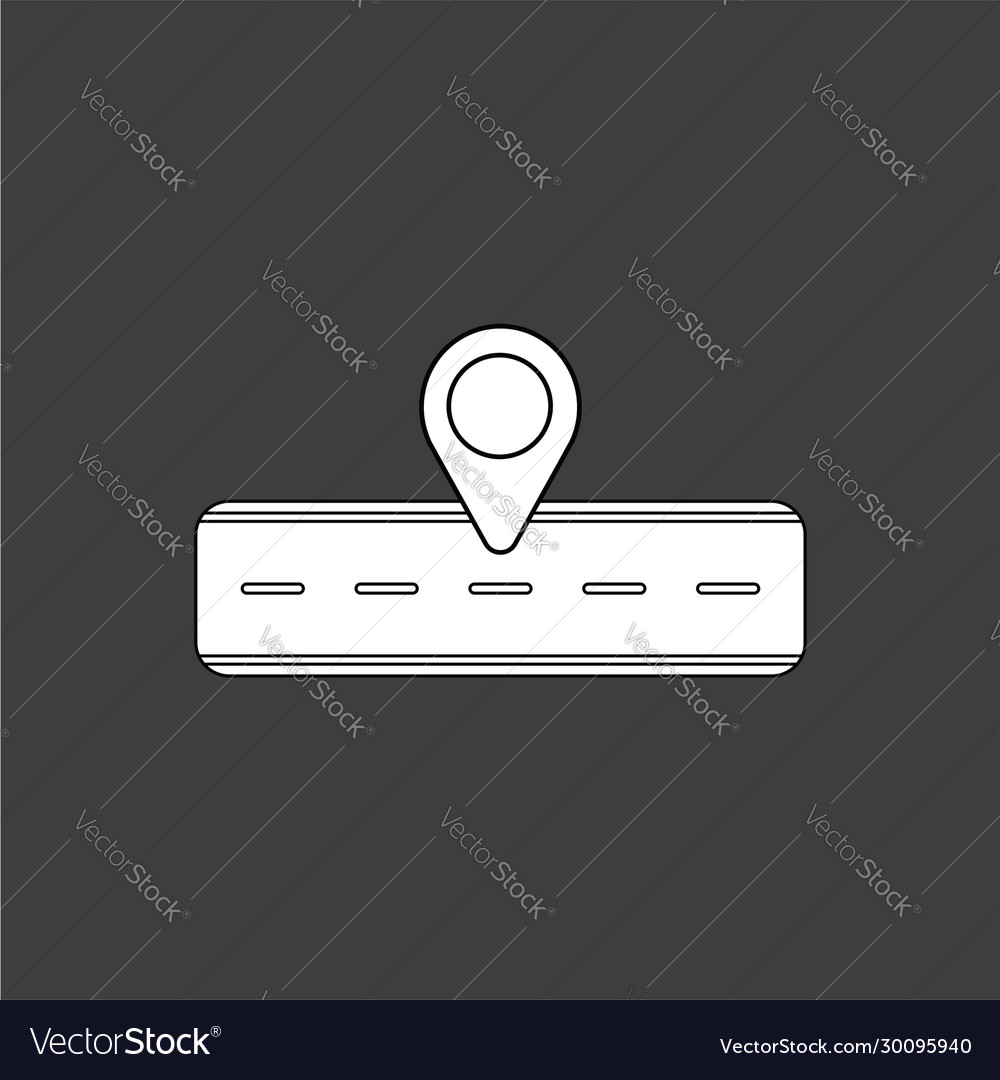 Concept road and pointer symbol vector image Concept road and pointer symbol
