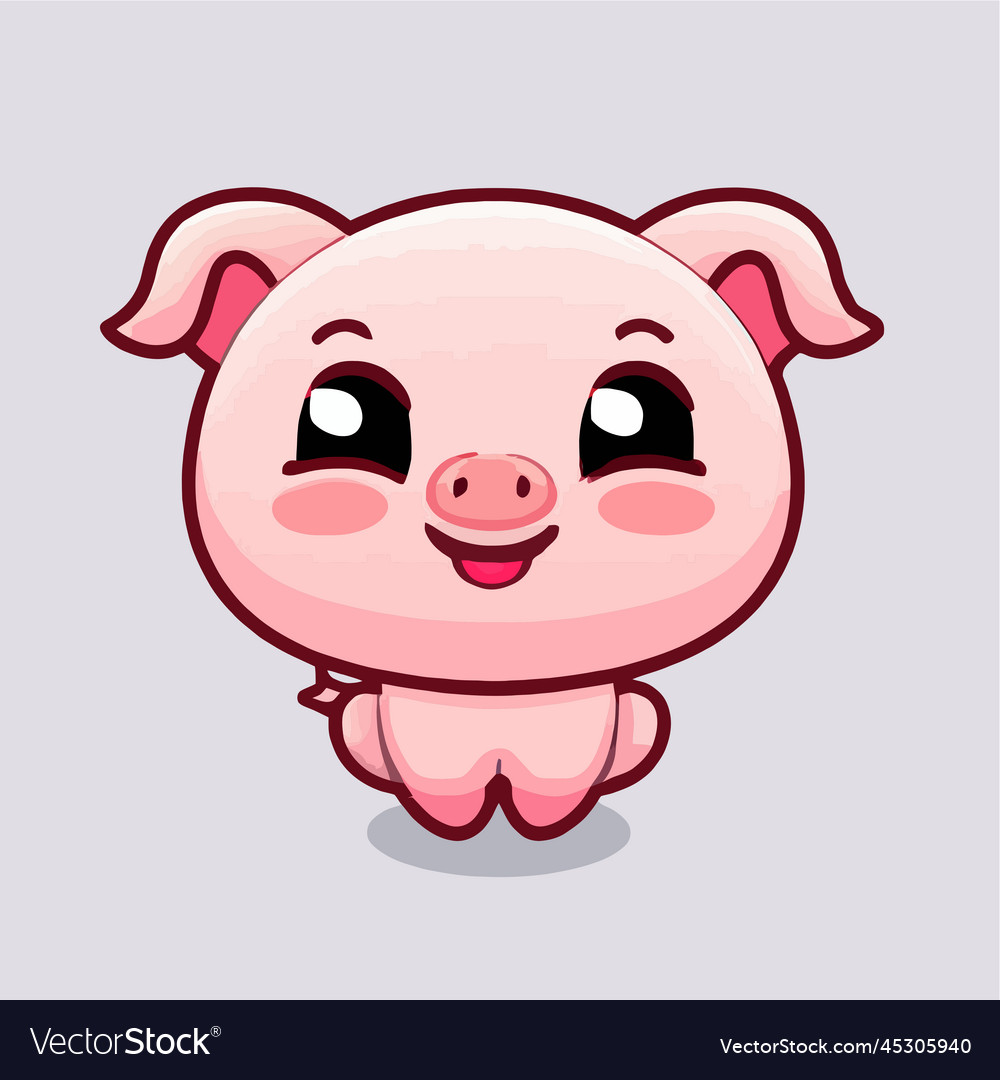 Premium Vector  Cute piggy illustration.