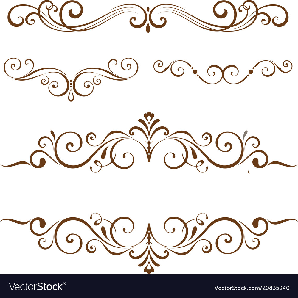 Decorative floral element for your design vector image Decorative floral element for your design