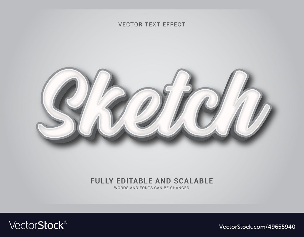 Editable Text Sketch Effect