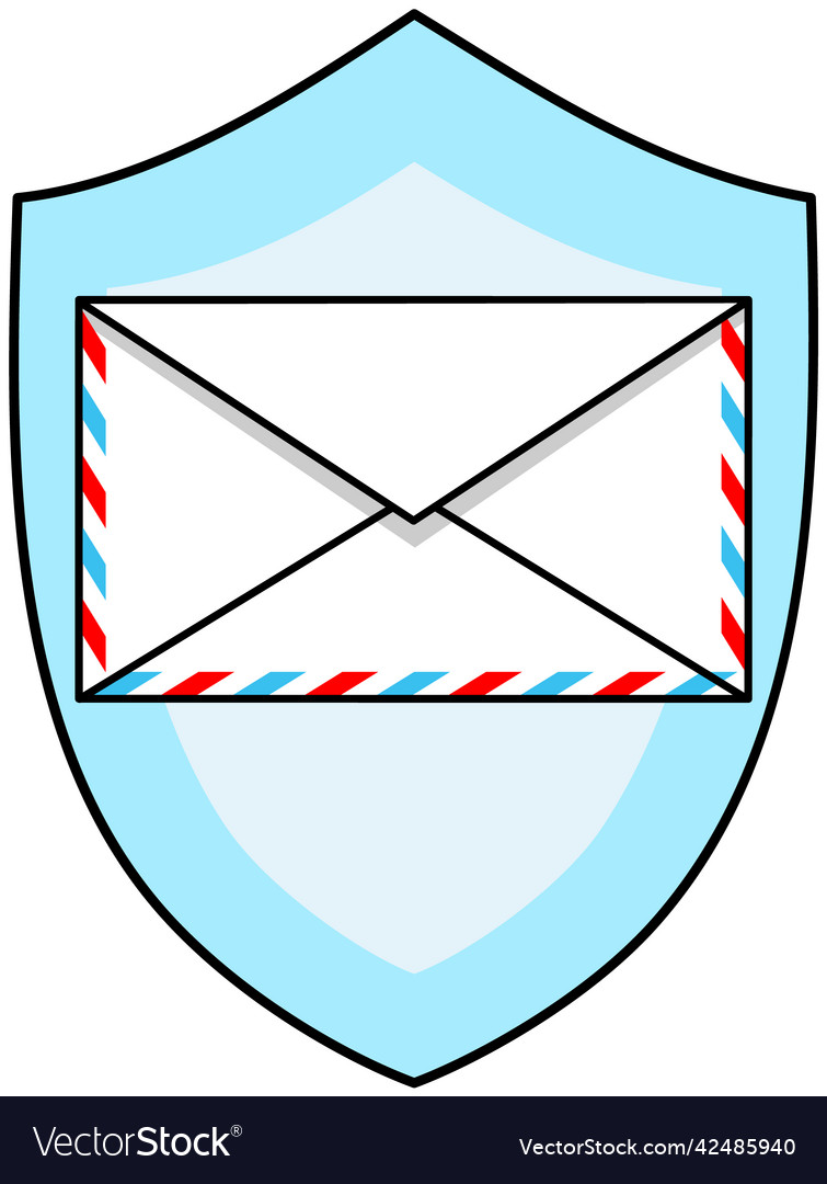 Email security concepts with icon of mail envelope
