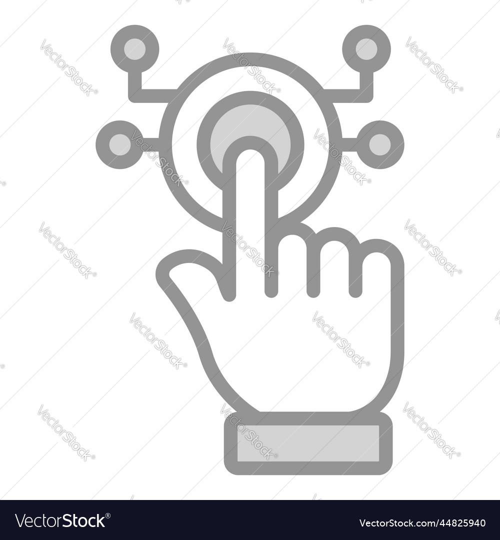 Finger tap icon user interface as a simple sign