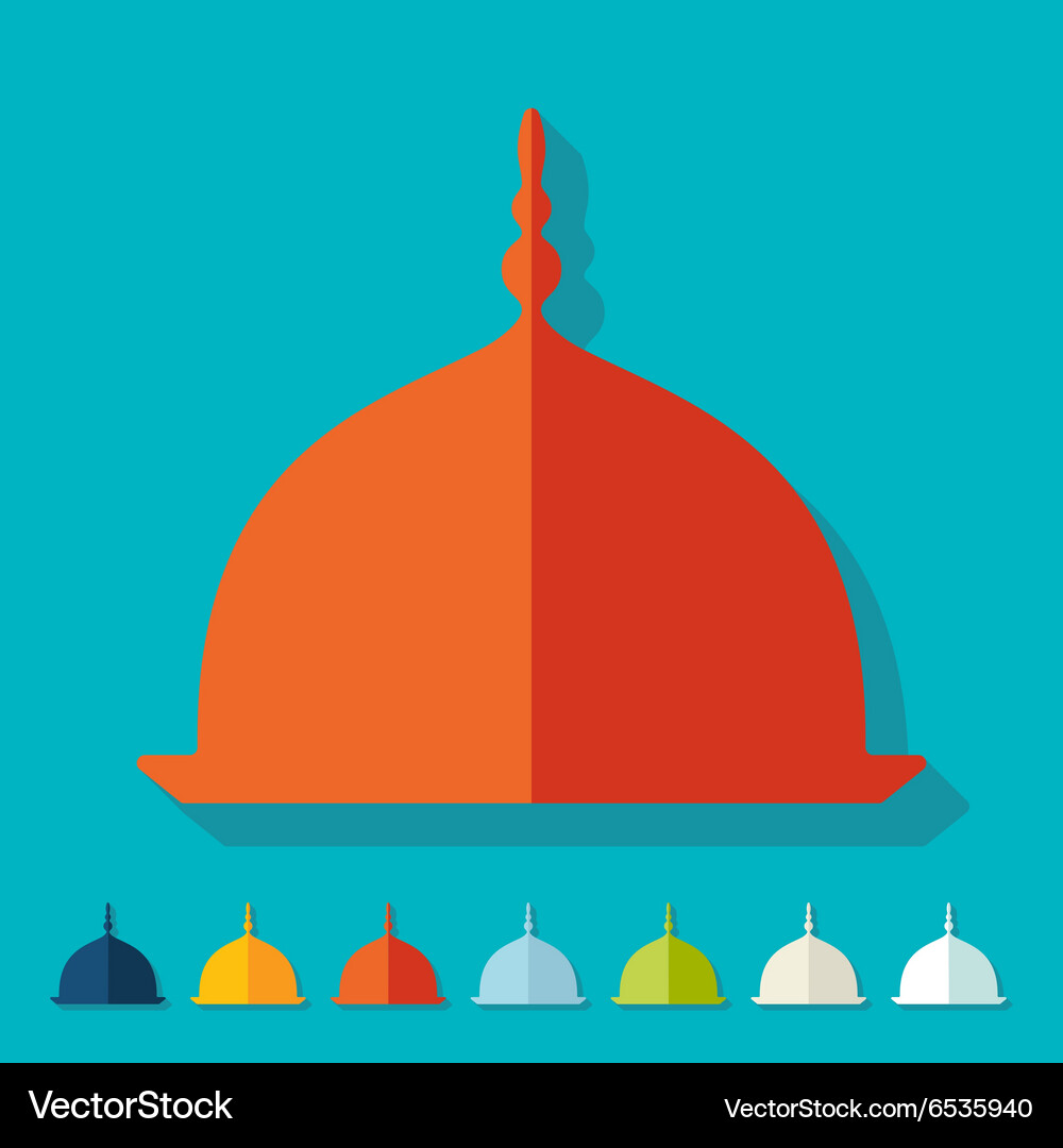 Flat design mosque Royalty Free Vector Image - VectorStock