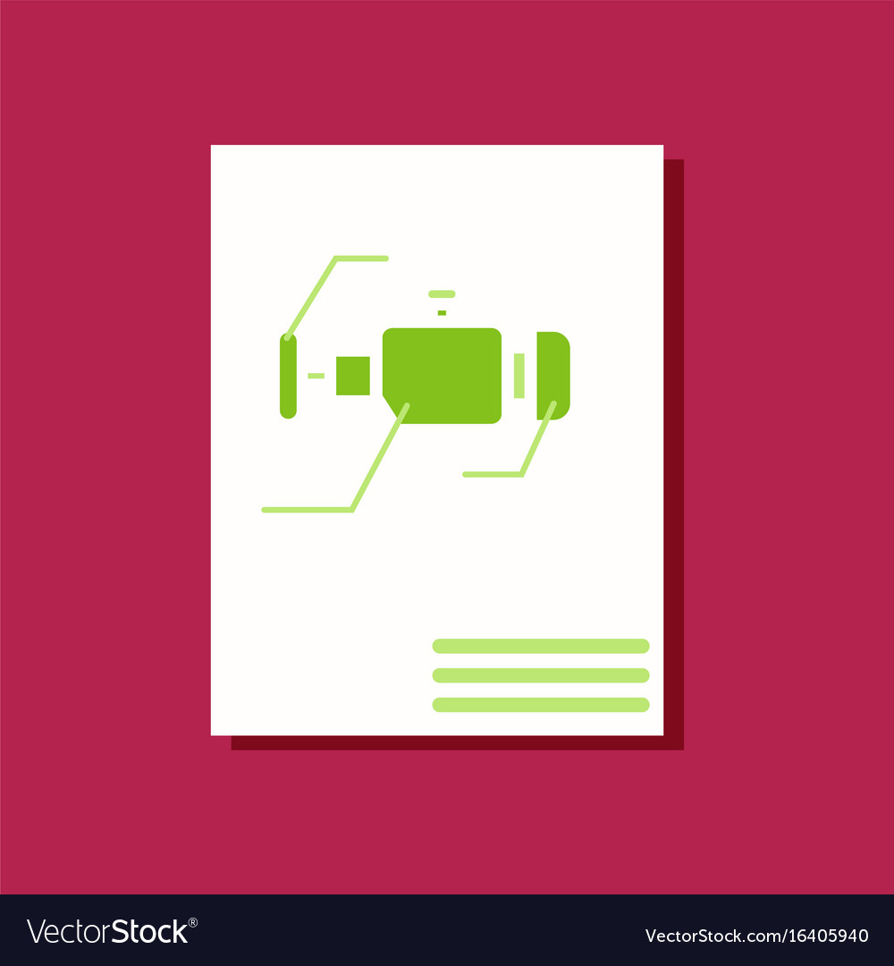 Flat icon design collection motor circuit