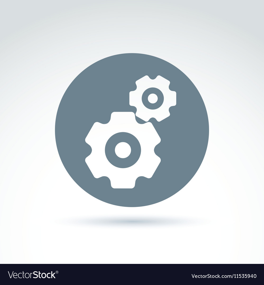 Gears and cogs system theme icon conceptual