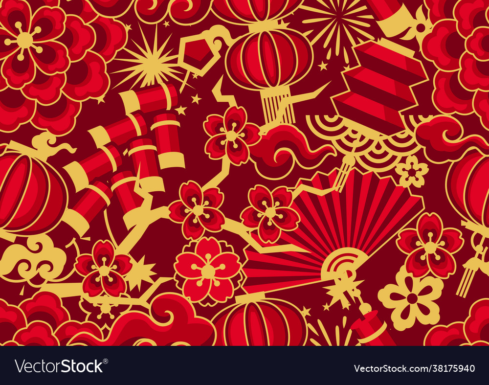 Happy chinese new year seamless pattern