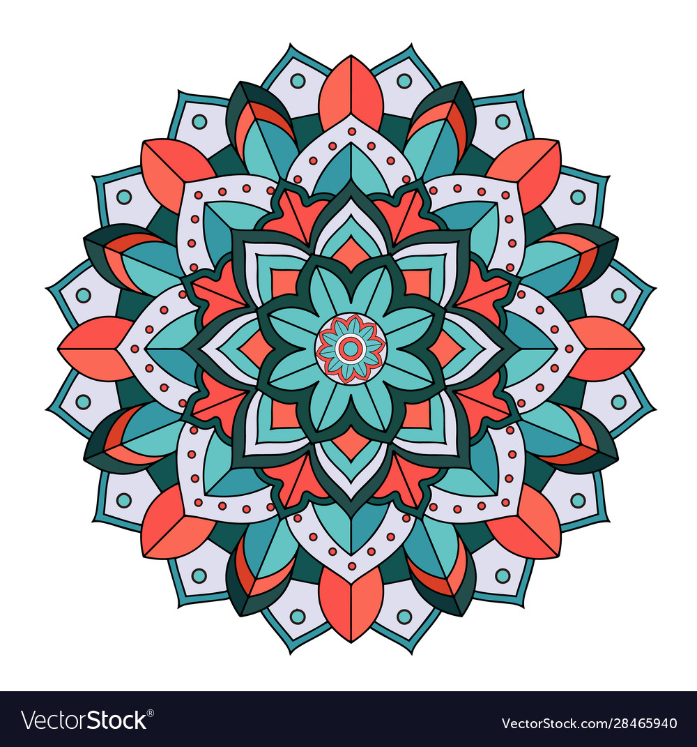 Mandala patterns on isolated background