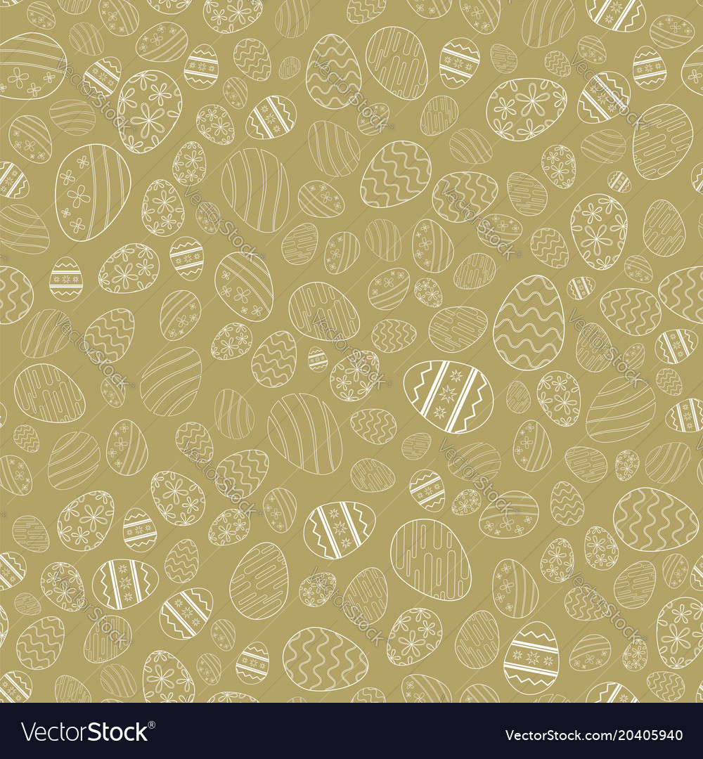 Seamless simple pattern with ornamental eggs