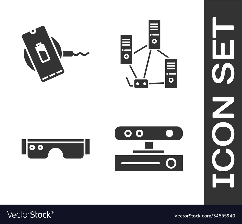 Set motion sensor wireless charger smart glasses