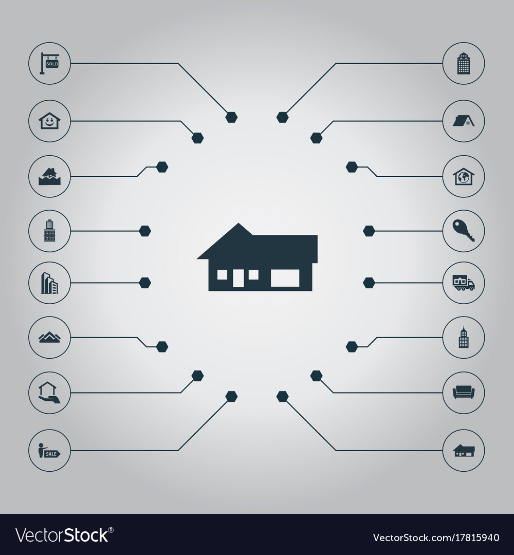 Set of simple property icons