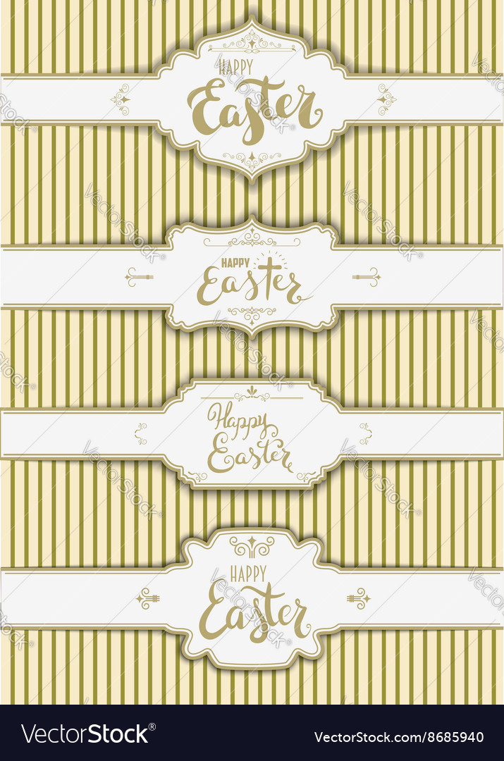 Set of the happy easter labels templates