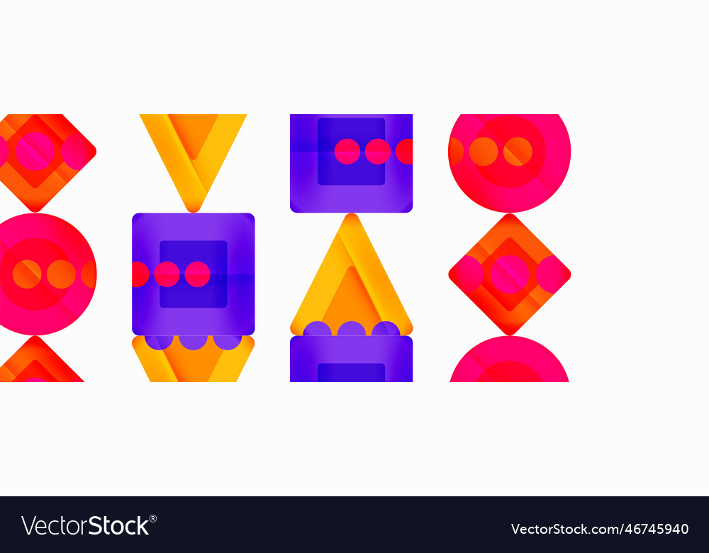 Triangles and circles abstract background for Vector Image