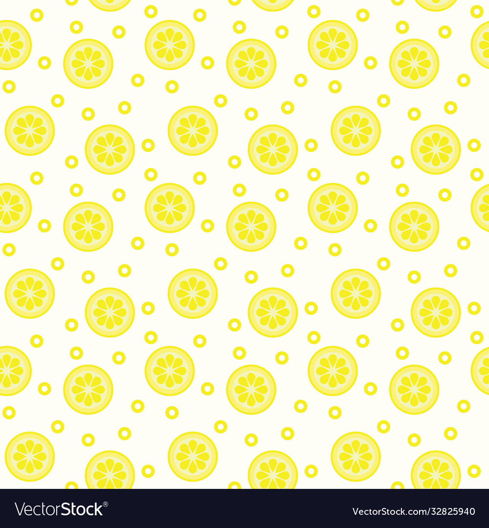 Yellow lemon repeat pattern deign