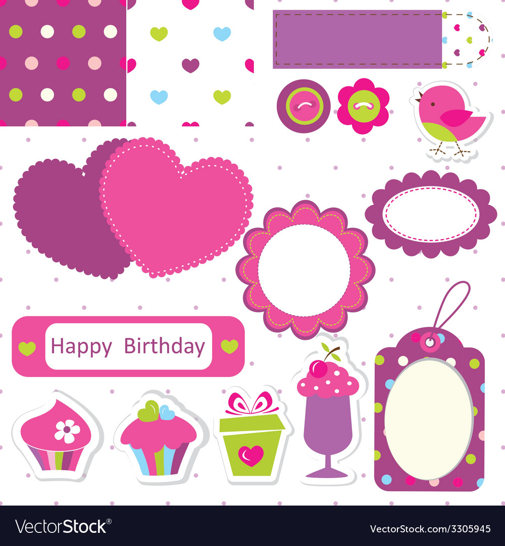 Birthday scrapbook set