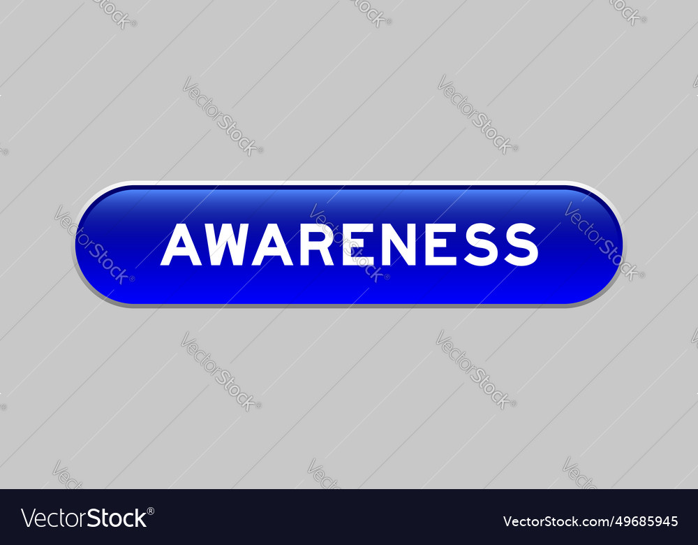 Blue color capsule shape button with word vector image Blue color capsule shape button with word