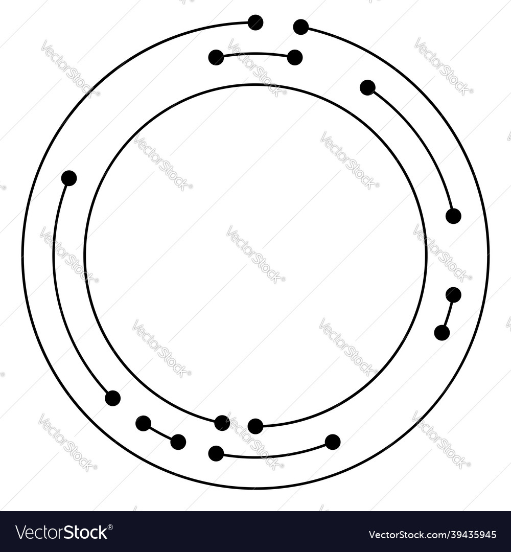 Circular concentric lines segmented circles