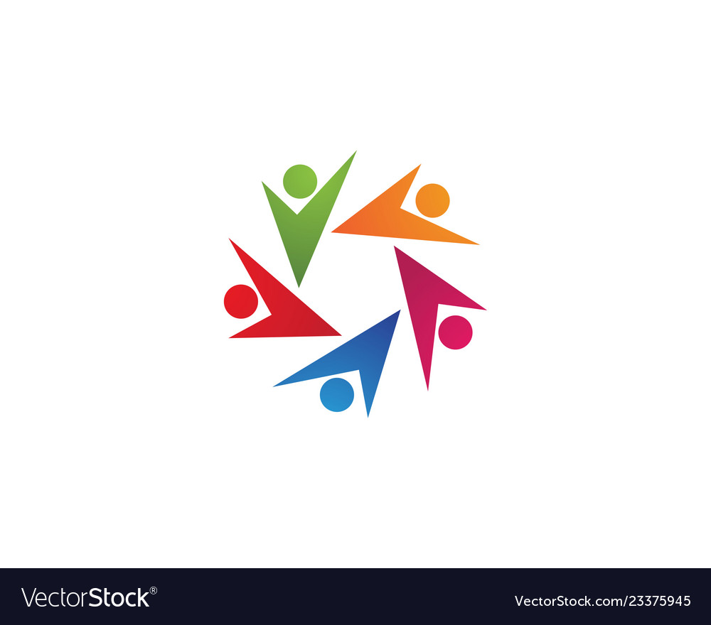 Community care logo template icon Royalty Free Vector Image